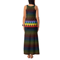 Rainbow Jesus Ah Men Christmas Family Matching Tank Maxi Dress and Hawaiian Shirt with Colorful Stripes and Holiday Pattern - Wonder Print Shop