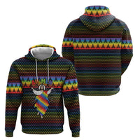 Rainbow Jesus Ah Men Christmas Hoodie with Colorful Stripes and Holiday Pattern - Wonder Print Shop