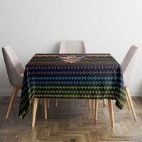 Rainbow Jesus Ah Men Christmas Tablecloth with Colorful Stripes and Holiday Pattern - Wonder Print Shop