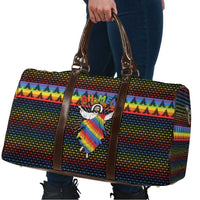 Rainbow Jesus Ah Men Christmas Travel Bag with Colorful Stripes and Holiday Pattern - Wonder Print Shop