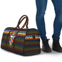 Rainbow Jesus Ah Men Christmas Travel Bag with Colorful Stripes and Holiday Pattern - Wonder Print Shop