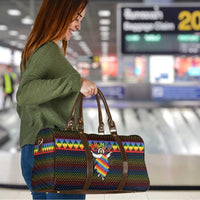 Rainbow Jesus Ah Men Christmas Travel Bag with Colorful Stripes and Holiday Pattern - Wonder Print Shop