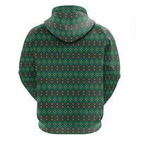 Sacred Heart Jesus Christmas Hoodie with Festive Green Knit Pattern - Wonder Print Shop