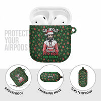 Go Jesus It's Your Birthday Christmas AirPods Case with Presents and Festive Pattern - Wonder Print Shop