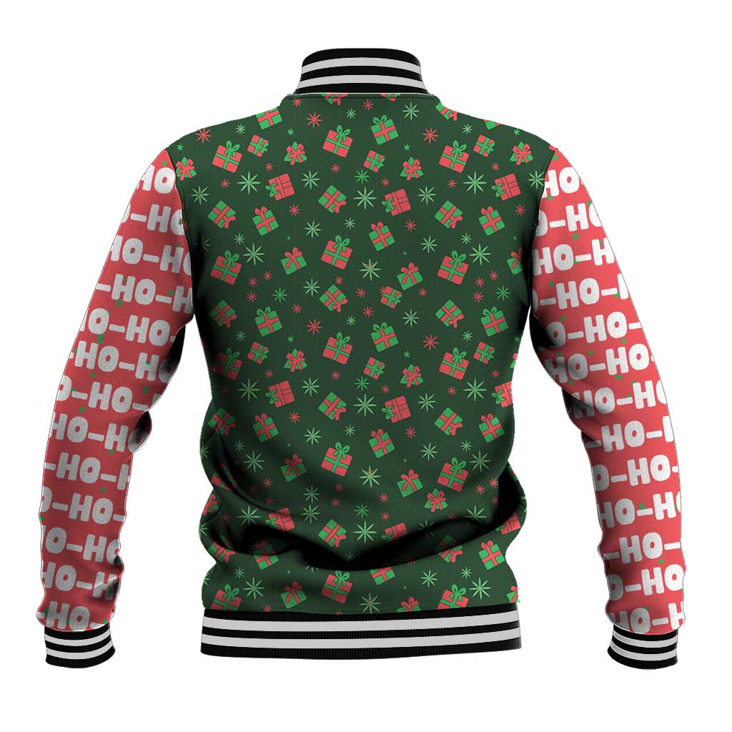 Go Jesus It's Your Birthday Christmas Baseball Jacket with Presents and Festive Pattern - Wonder Print Shop