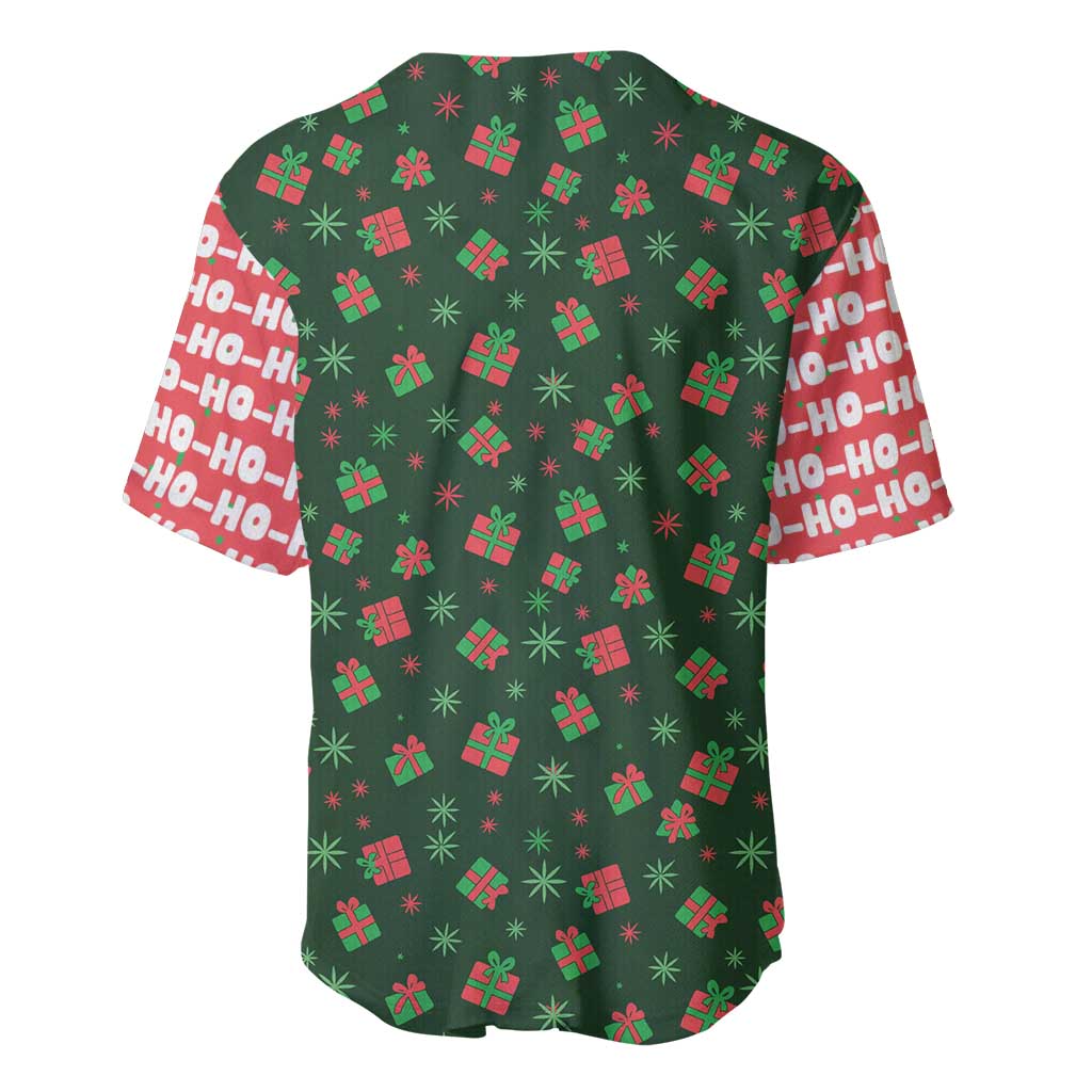 Go Jesus It's Your Birthday Christmas Baseball Jersey with Presents and Festive Pattern - Wonder Print Shop