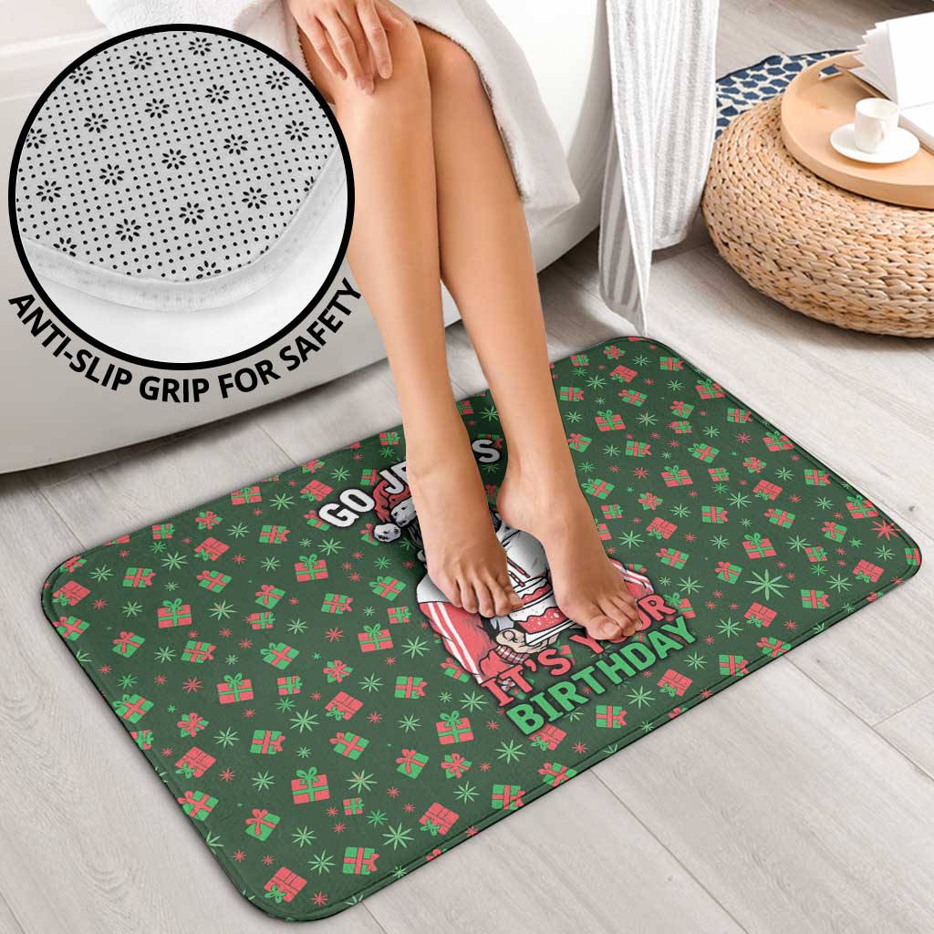 Go Jesus It's Your Birthday Christmas Bathroom Set with Presents and Festive Pattern - Wonder Print Shop