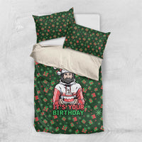 Go Jesus It's Your Birthday Christmas Bedding Set with Presents and Festive Pattern - Wonder Print Shop