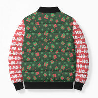 Go Jesus It's Your Birthday Christmas Bomber Puffer Jacket with Presents and Festive Pattern - Wonder Print Shop