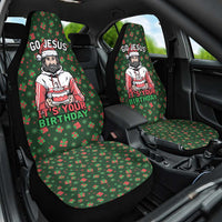Go Jesus It's Your Birthday Christmas Car Seat Cover with Presents and Festive Pattern - Wonder Print Shop