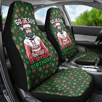 Go Jesus It's Your Birthday Christmas Car Seat Cover with Presents and Festive Pattern - Wonder Print Shop