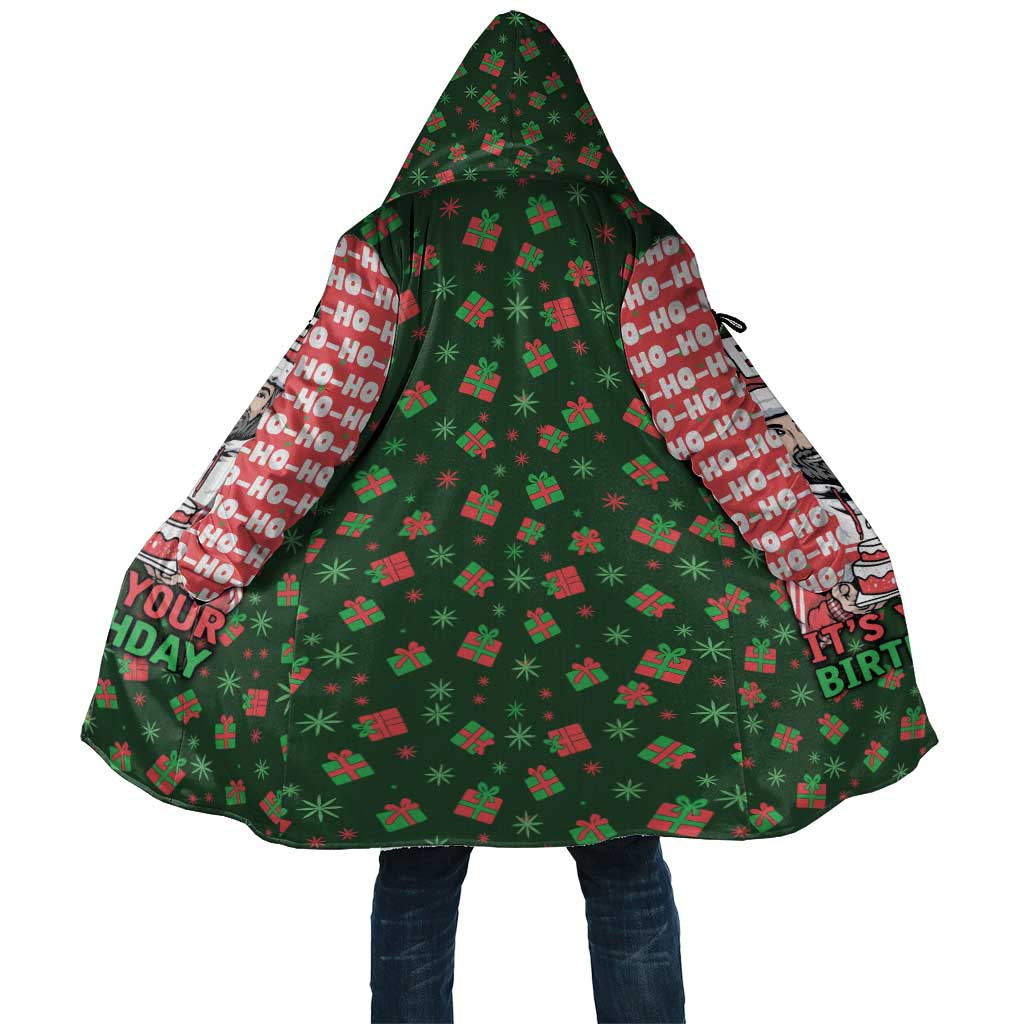 Go Jesus It's Your Birthday Christmas Cloak with Presents and Festive Pattern - Wonder Print Shop