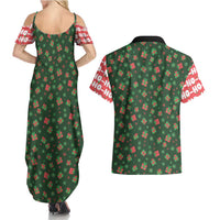 Go Jesus It's Your Birthday Christmas Couples Matching Summer Maxi Dress and Hawaiian Shirt with Presents and Festive Pattern - Wonder Print Shop