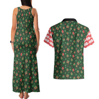 Go Jesus It's Your Birthday Christmas Couples Matching Tank Maxi Dress and Hawaiian Shirt with Presents and Festive Pattern - Wonder Print Shop