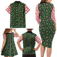 Go Jesus It's Your Birthday Christmas Family Matching Long Sleeve Bodycon Dress and Hawaiian Shirt with Presents and Festive Pattern - Wonder Print Shop