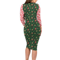 Go Jesus It's Your Birthday Christmas Family Matching Long Sleeve Bodycon Dress and Hawaiian Shirt with Presents and Festive Pattern - Wonder Print Shop