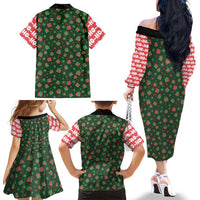 Go Jesus It's Your Birthday Christmas Family Matching Off The Shoulder Long Sleeve Dress and Hawaiian Shirt with Presents and Festive Pattern - Wonder Print Shop