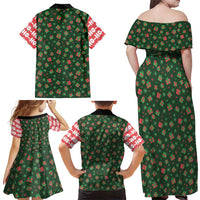 Go Jesus It's Your Birthday Christmas Family Matching Off Shoulder Maxi Dress and Hawaiian Shirt with Presents and Festive Pattern - Wonder Print Shop