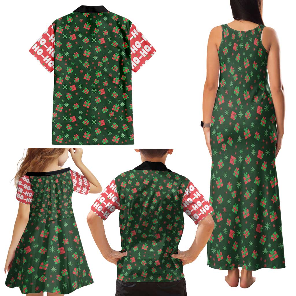 Go Jesus It's Your Birthday Christmas Family Matching Tank Maxi Dress and Hawaiian Shirt with Presents and Festive Pattern - Wonder Print Shop