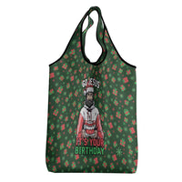 Go Jesus It's Your Birthday Christmas Grocery Bag with Presents and Festive Pattern - Wonder Print Shop