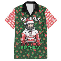 Go Jesus It's Your Birthday Christmas Hawaiian Shirt with Presents and Festive Pattern - Wonder Print Shop