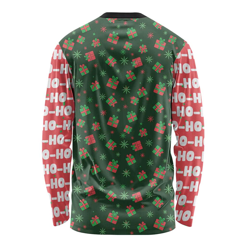 Go Jesus It's Your Birthday Christmas Long Sleeve Shirt with Presents and Festive Pattern - Wonder Print Shop