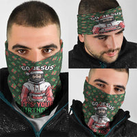 Go Jesus It's Your Birthday Christmas Neck Gaiter with Presents and Festive Pattern - Wonder Print Shop
