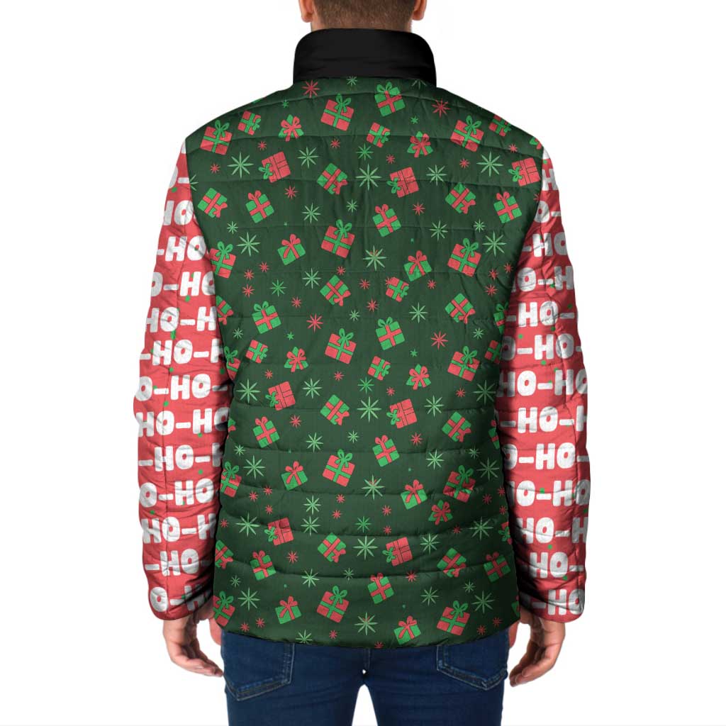 Go Jesus It's Your Birthday Christmas Padded Jacket with Presents and Festive Pattern - Wonder Print Shop