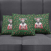 Go Jesus It's Your Birthday Christmas Pillow Cover with Presents and Festive Pattern - Wonder Print Shop