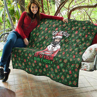 Go Jesus It's Your Birthday Christmas Quilt with Presents and Festive Pattern - Wonder Print Shop