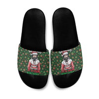 Go Jesus It's Your Birthday Christmas Slide Sandals with Presents and Festive Pattern - Wonder Print Shop