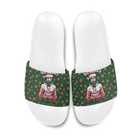 Go Jesus It's Your Birthday Christmas Slide Sandals with Presents and Festive Pattern - Wonder Print Shop