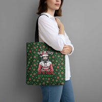 Go Jesus It's Your Birthday Christmas Tote Bag with Presents and Festive Pattern - Wonder Print Shop
