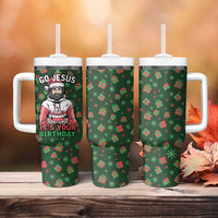 Go Jesus It's Your Birthday Christmas Tumbler With Handle with Presents and Festive Pattern - Wonder Print Shop