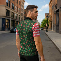 Go Jesus It's Your Birthday Christmas Zipper Polo Shirt with Presents and Festive Pattern - Wonder Print Shop