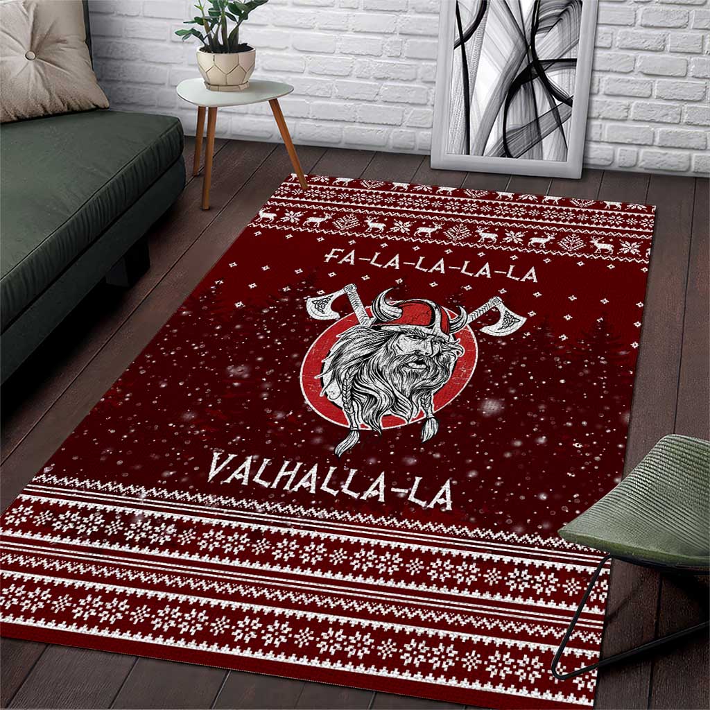 Vikings Fa La La La Christmas Area Rug Xmas Holiday Patterns - Wonder Print Shop