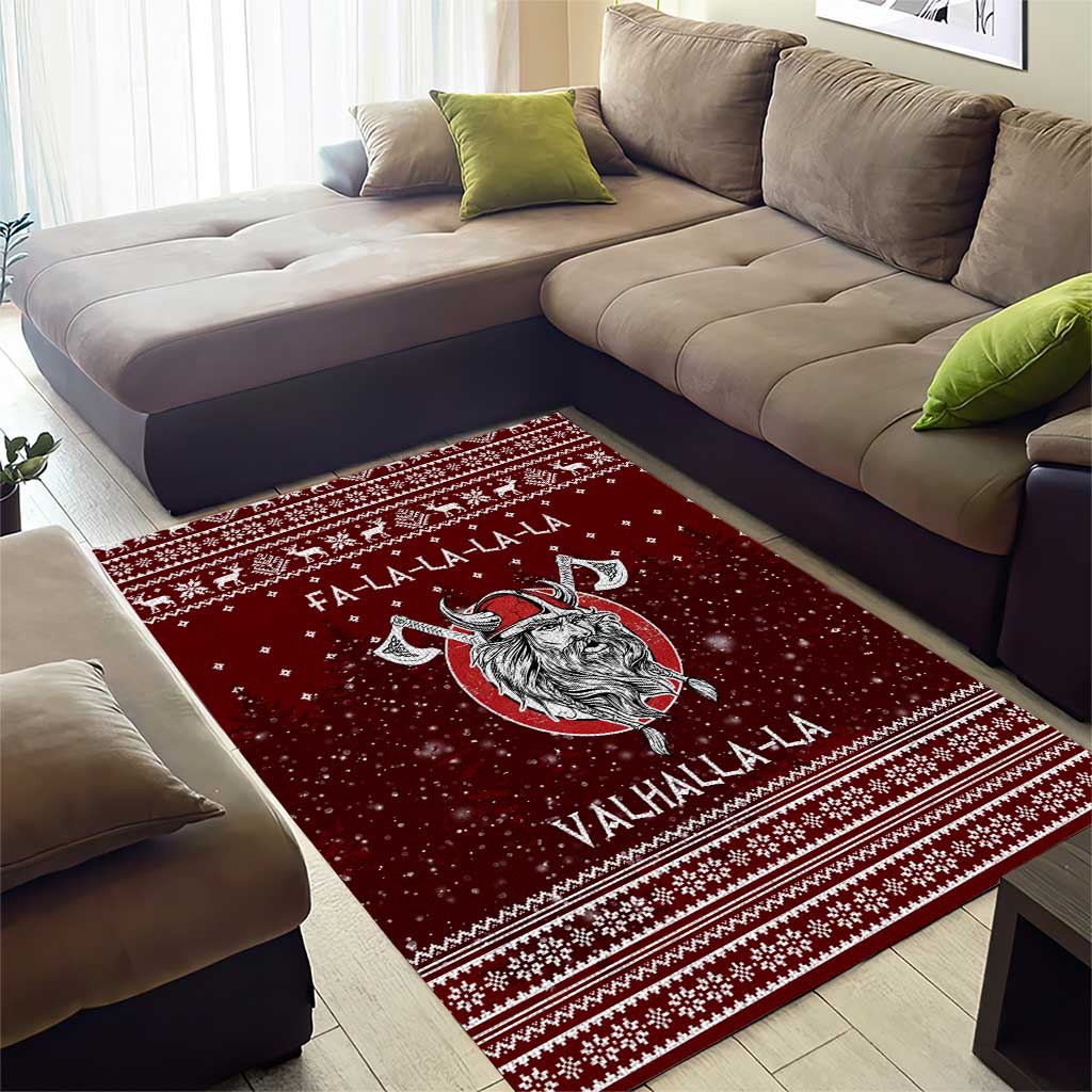 Vikings Fa La La La Christmas Area Rug Xmas Holiday Patterns - Wonder Print Shop