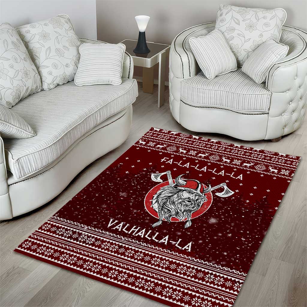 Vikings Fa La La La Christmas Area Rug Xmas Holiday Patterns - Wonder Print Shop