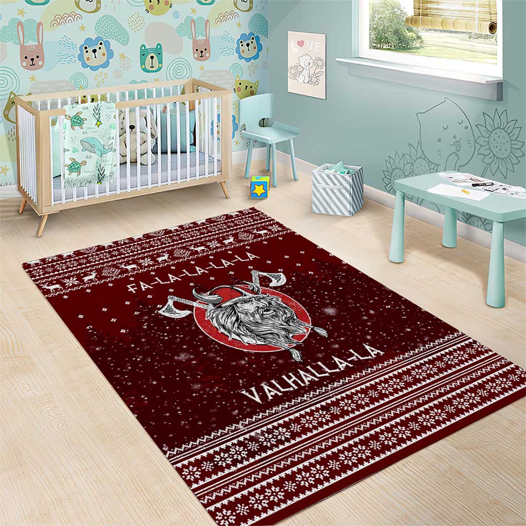Vikings Fa La La La Christmas Area Rug Xmas Holiday Patterns - Wonder Print Shop