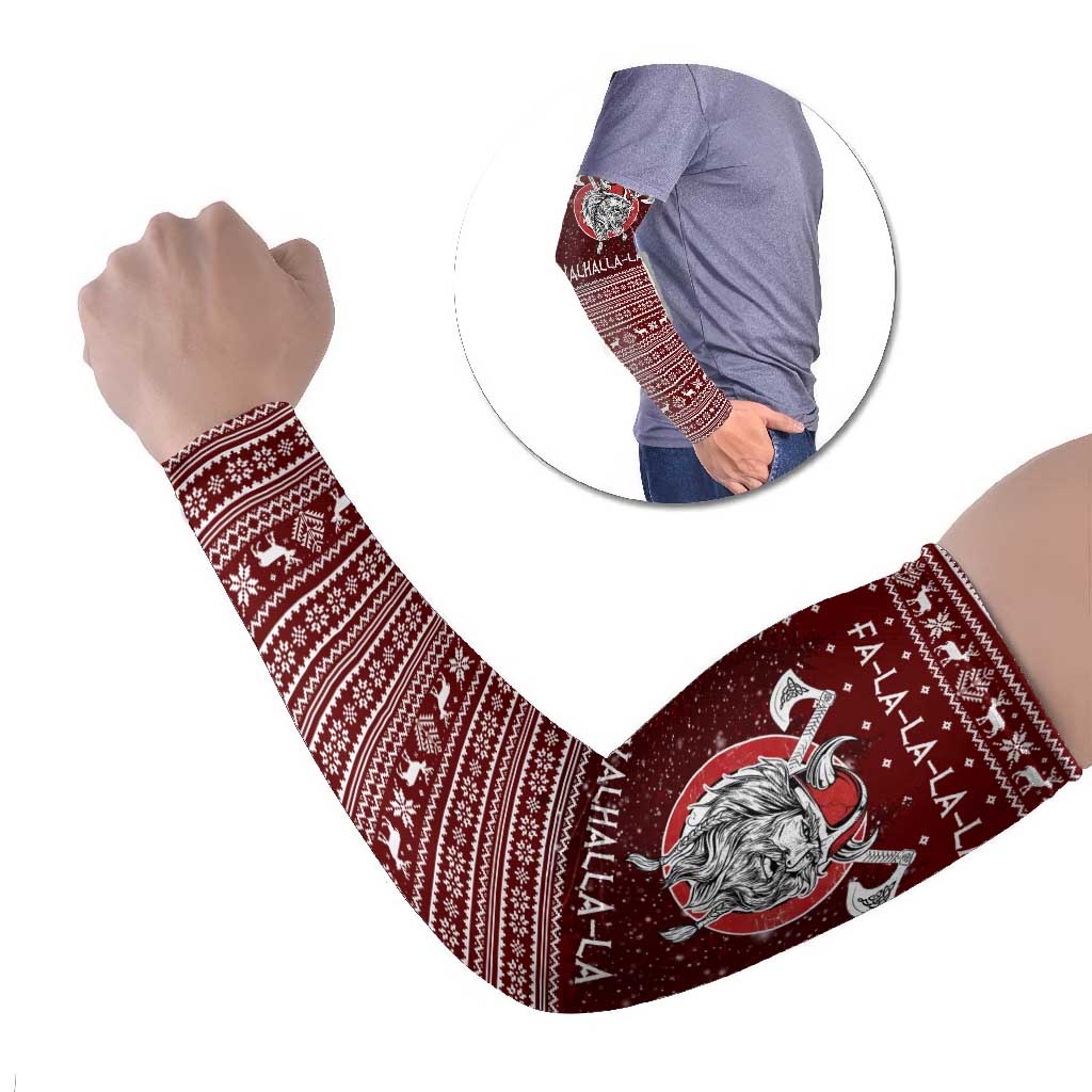 Vikings Fa La La La Christmas Arm Sleeves Xmas Holiday Patterns - Wonder Print Shop