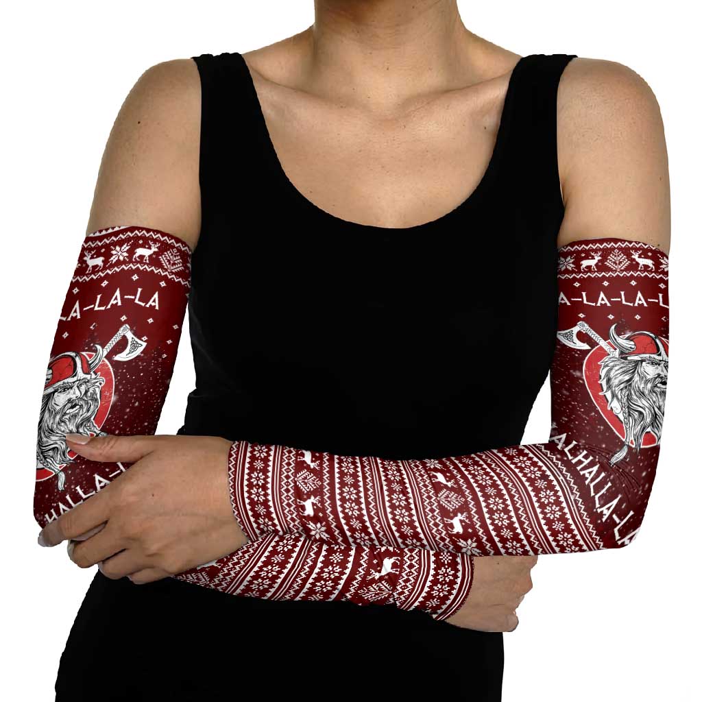 Vikings Fa La La La Christmas Arm Sleeves Xmas Holiday Patterns - Wonder Print Shop