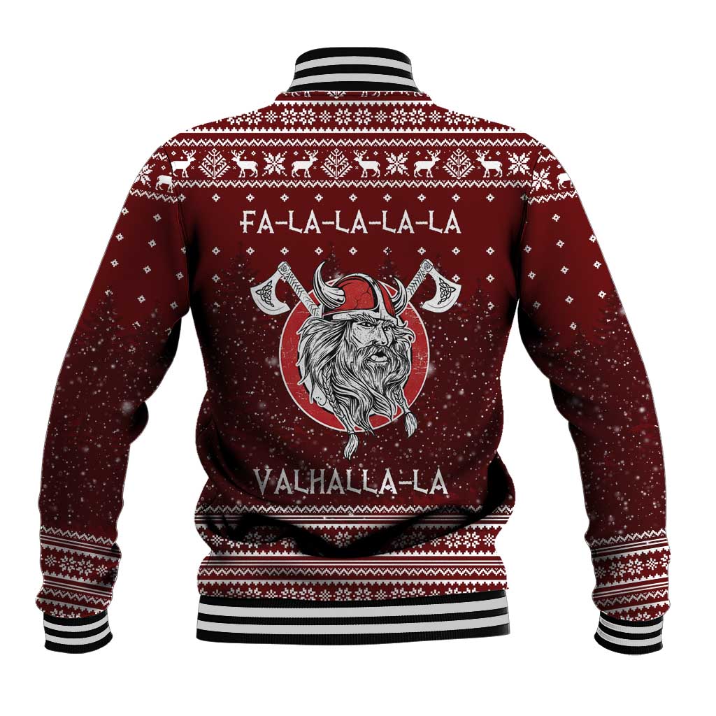 Vikings Fa La La La Christmas Baseball Jacket Xmas Holiday Patterns - Wonder Print Shop