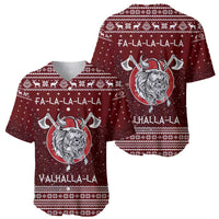 Vikings Fa La La La Christmas Baseball Jersey Xmas Holiday Patterns - Wonder Print Shop