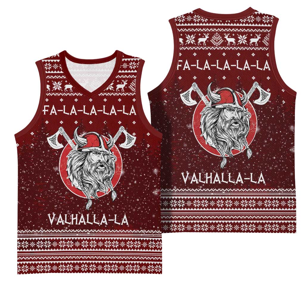 Vikings Fa La La La Christmas Basketball Jersey Xmas Holiday Patterns - Wonder Print Shop