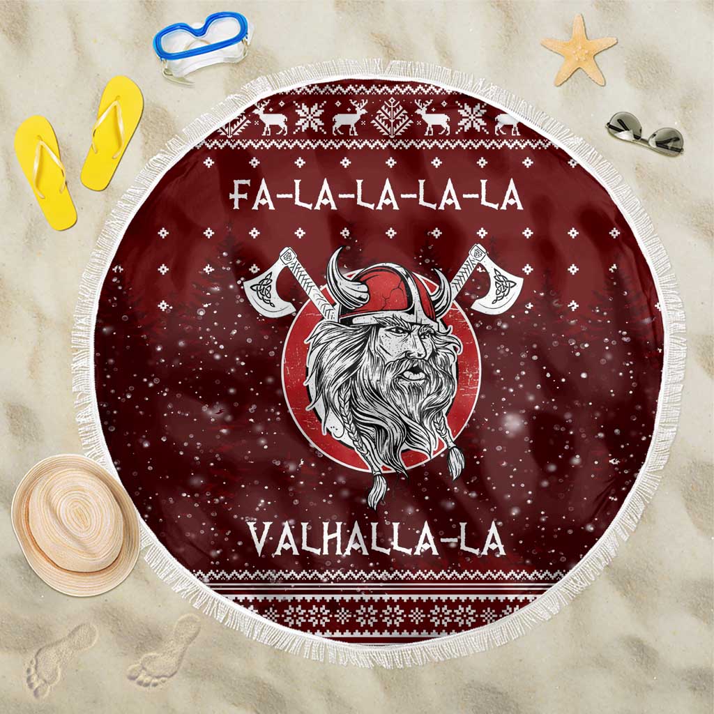 Vikings Fa La La La Christmas Beach Blanket Xmas Holiday Patterns - Wonder Print Shop