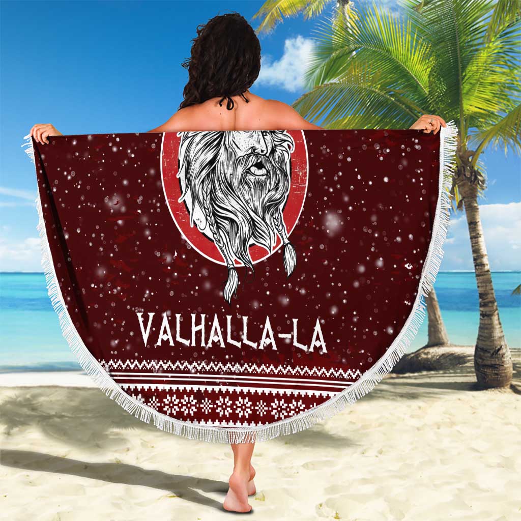 Vikings Fa La La La Christmas Beach Blanket Xmas Holiday Patterns - Wonder Print Shop