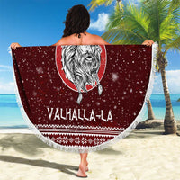 Vikings Fa La La La Christmas Beach Blanket Xmas Holiday Patterns - Wonder Print Shop