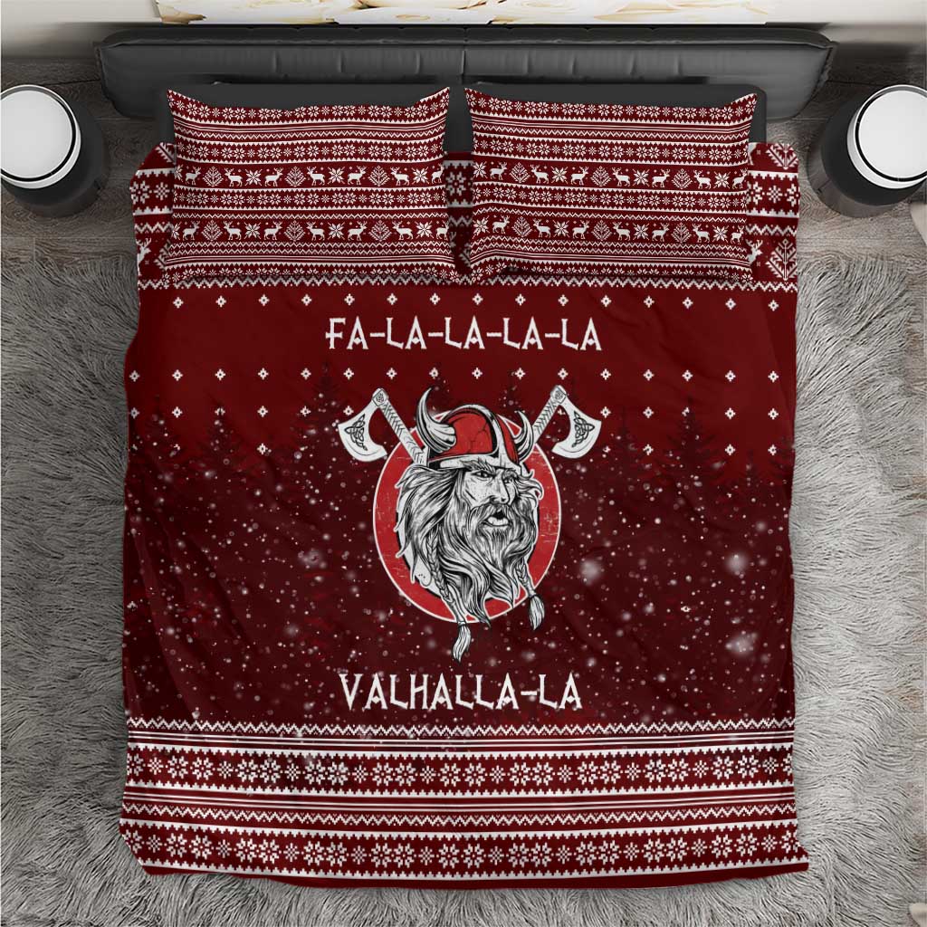 Vikings Fa La La La Christmas Bedding Set Xmas Holiday Patterns - Wonder Print Shop
