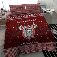 Vikings Fa La La La Christmas Bedding Set Xmas Holiday Patterns - Wonder Print Shop