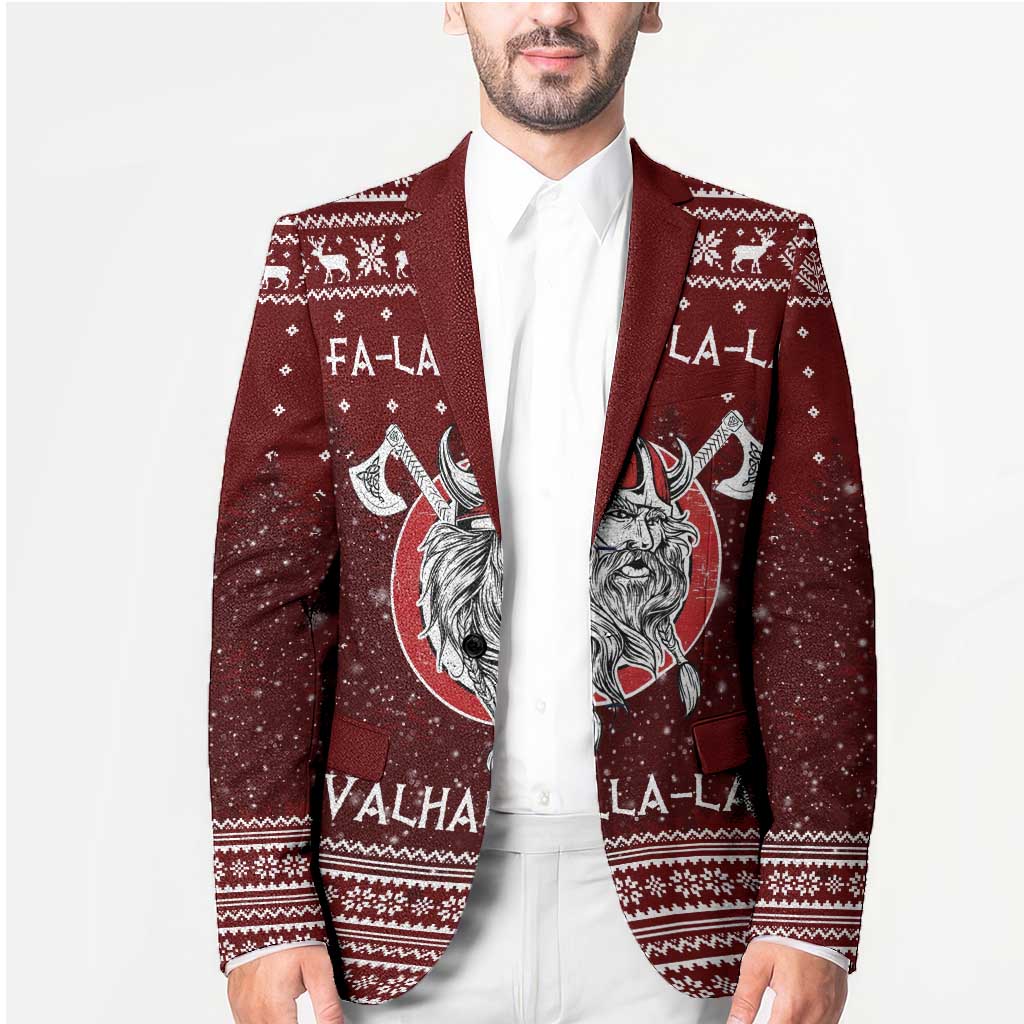 Vikings Fa La La La Christmas Blazer Xmas Holiday Patterns - Wonder Print Shop